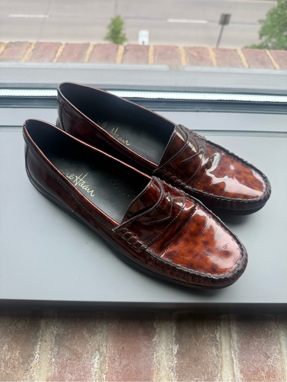 Cole Haan Women's Glossy Tortoiseshell Penny Loafers